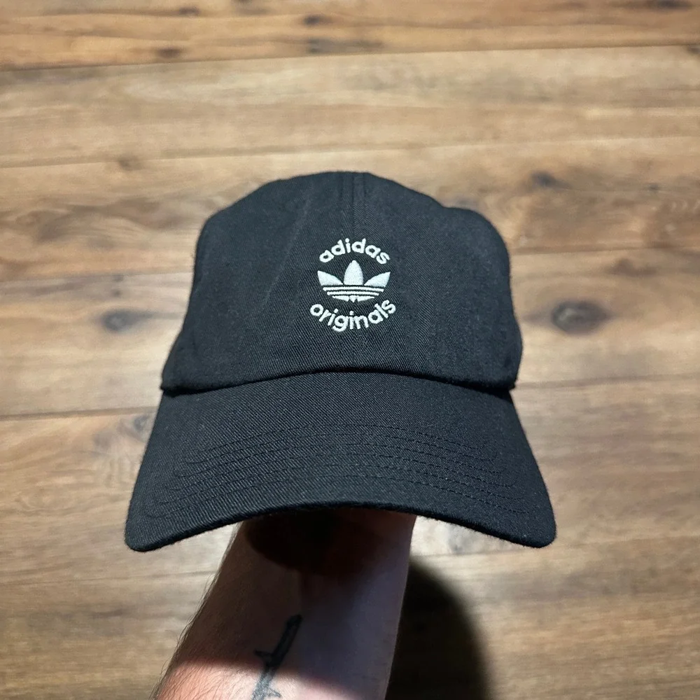 Adidas Black Originals Trefoil Relaxed Strapback Hat Mens OSFM